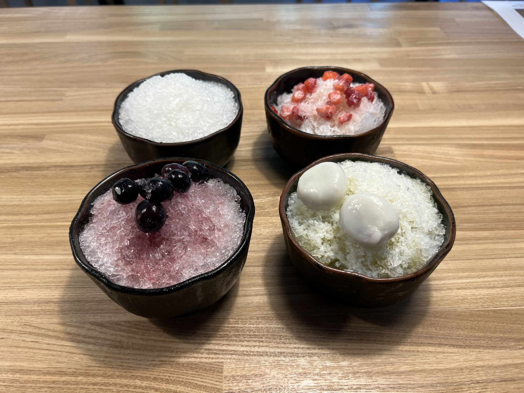 4種類の味で販売が始まったかき氷