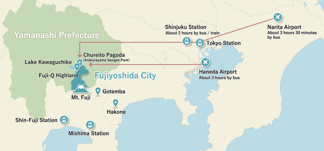 Access Map to Kofu