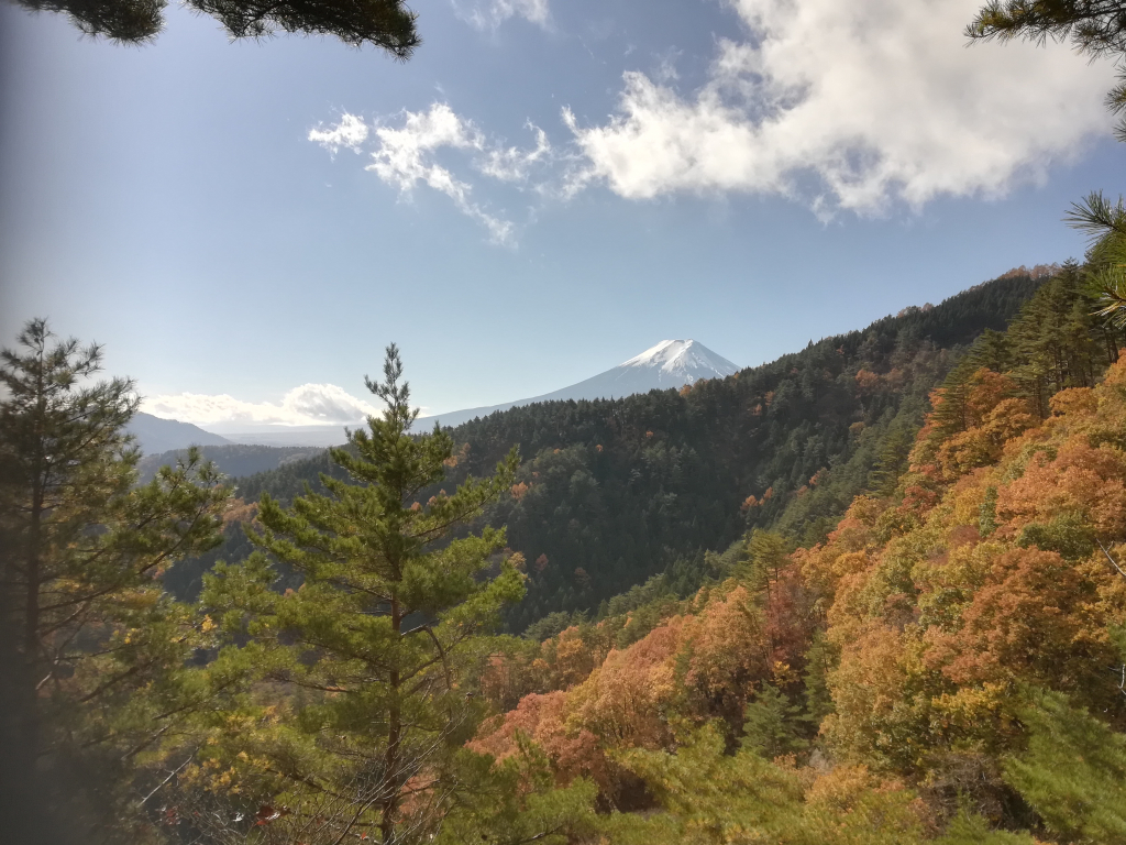 白糸の滝のすぐ近くに富士見台も。