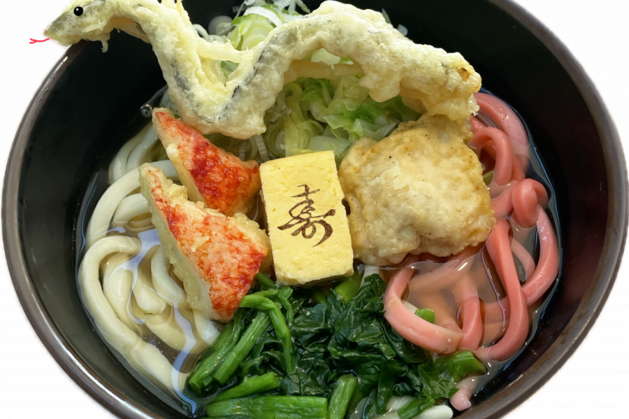 年明けうどん「巳」　~>゜)～～～