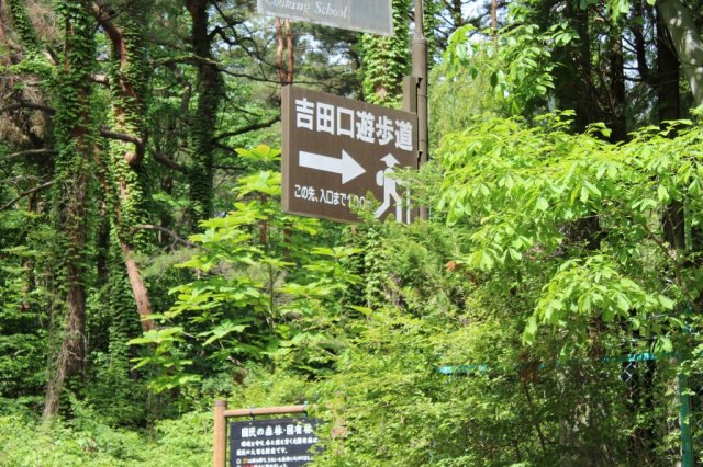 吉田口遊歩道入口