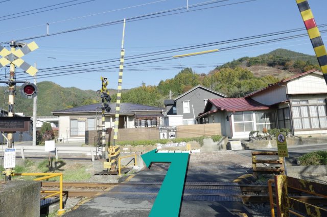 下吉田駅　踏切