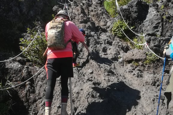 登山道　七合目付近